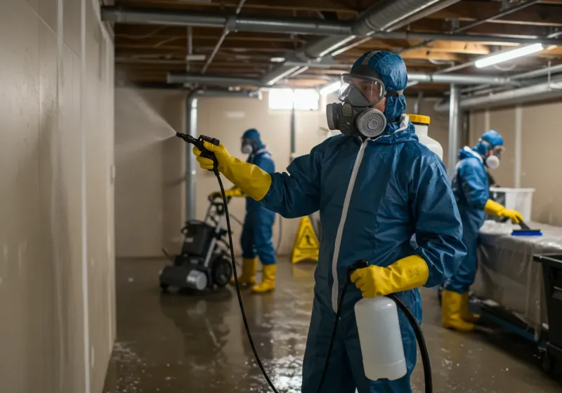 Basement Sanitization and Antimicrobial Treatment process in Oakland City, IN